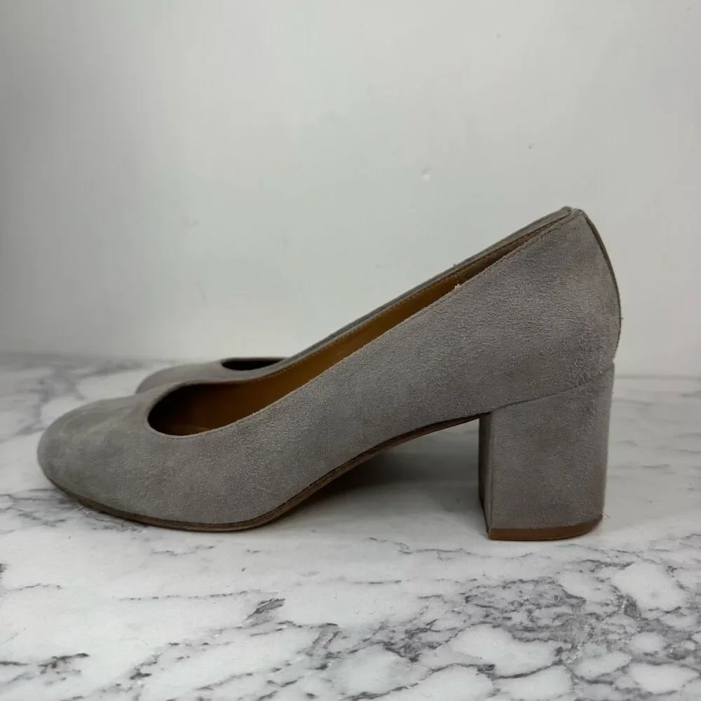 Margaux Steel Gray Suede The Heel Pumps 40.5